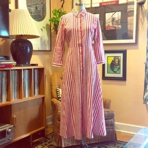 Zara Red & White Stripe Shirt Dress